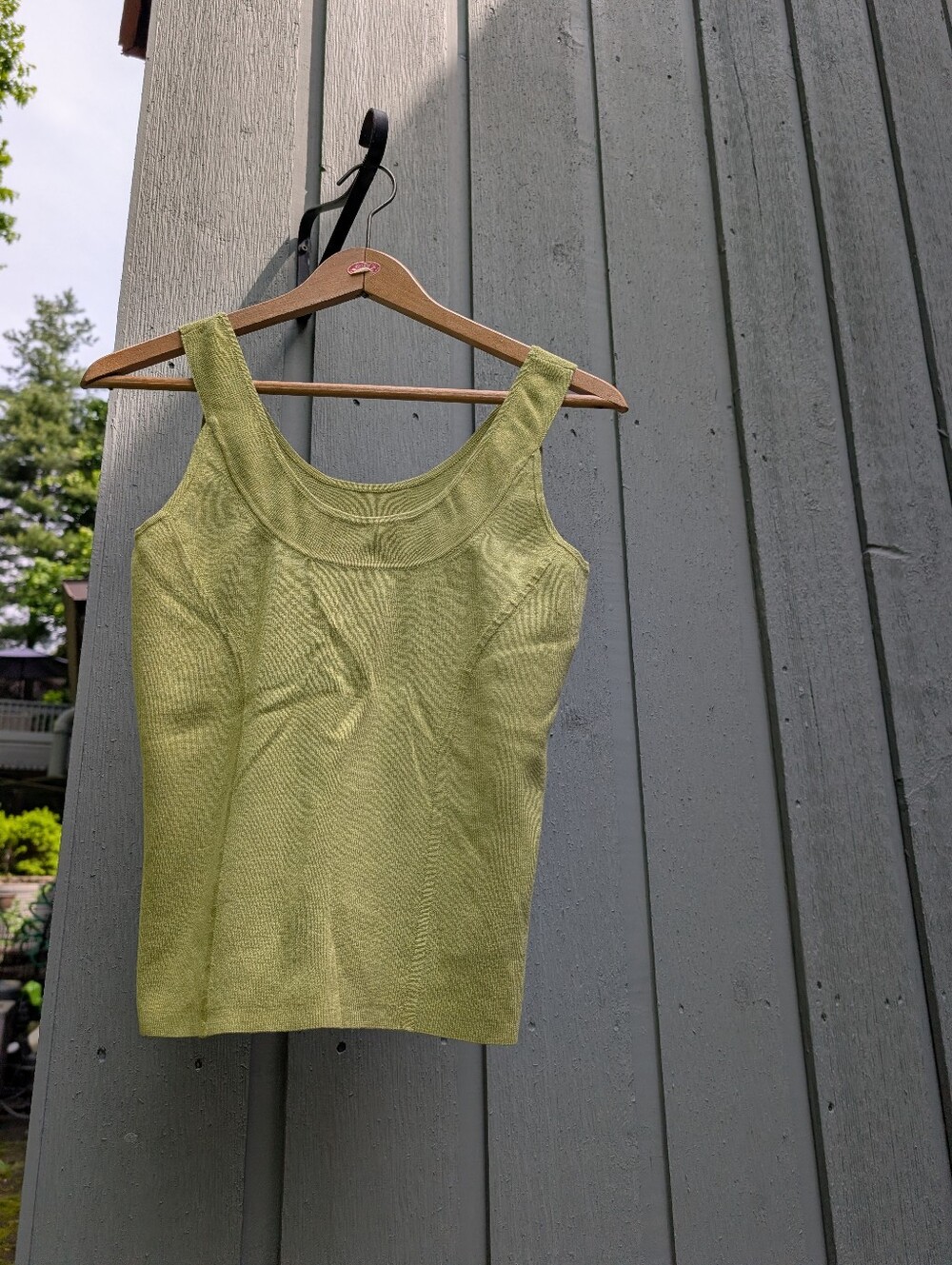Sigrid Olsen Light Pistachio Knit Scoop Tank